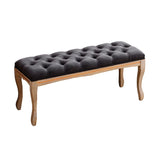 Upholstered Tufted Bench Ottoman, Dining Bench Bedroom Bench Footrest Stool Accent Bench For Entryway Dining Room Living Room