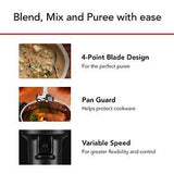 Cordless Variable Speed Hand Blender With Chopper And Whisk Attachment - Matte Charcoal Grey