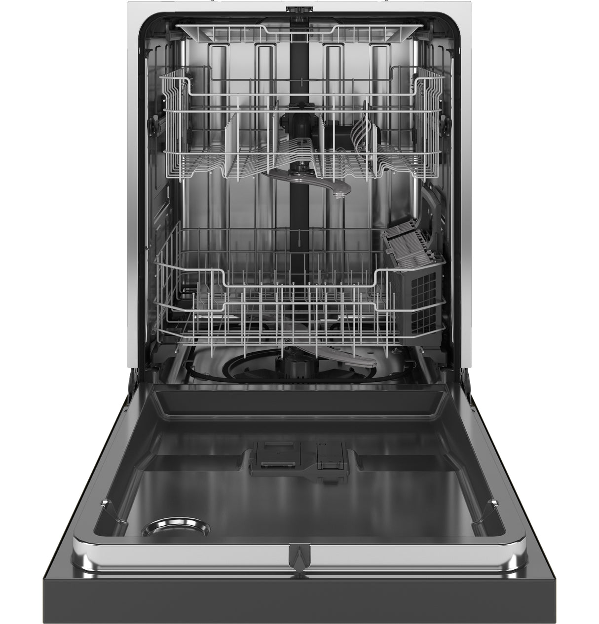 GE(R) ENERGY STAR(R) Front Control with Stainless Steel Interior Dishwasher with Sanitize Cycle - (GDF650SMVES)