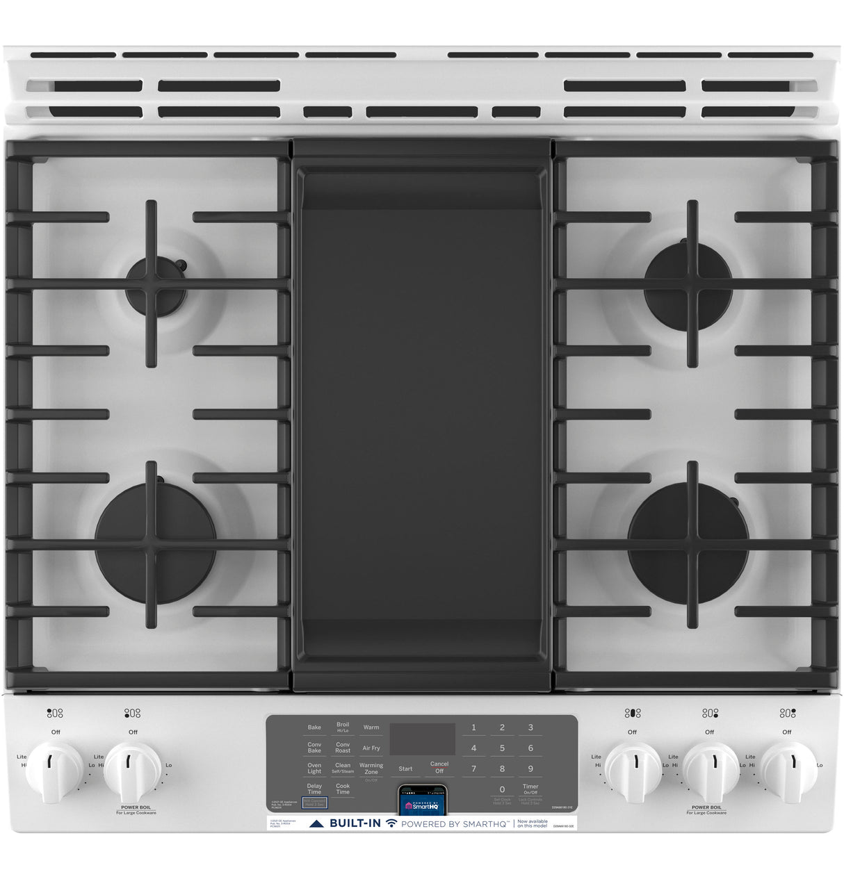 GE(R) 30" Slide-In Front-Control Convection Gas Range with No Preheat Air Fry - (JGS760DPWW)