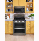 GE(R) 30" Free-Standing Gas Double Oven Convection Range - (JGBS86EPES)