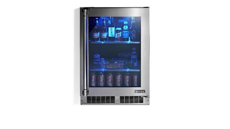 24" Outdoor Refrigerator with Glass Door, Right Hinge (LN24REFGR) - (LN24REFGR)