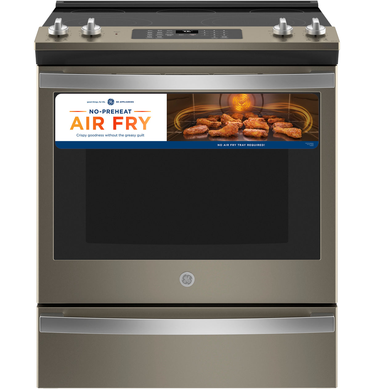 GE(R) 30" Slide-In Electric Convection Range with No Preheat Air Fry - (JS760EPES)