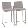 Fuji - High Back Upholstered Counter Stool Set