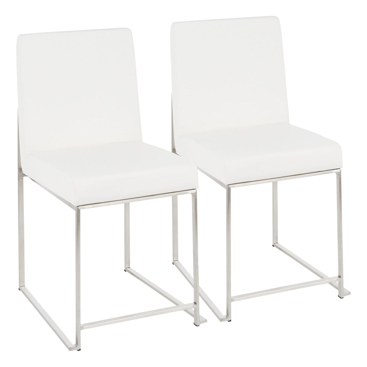 Fuji - High Back Dining Chair - Stainless Steel (Set of 2)