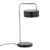 Puck - Contemporary Table Lamp - Nickel / Black