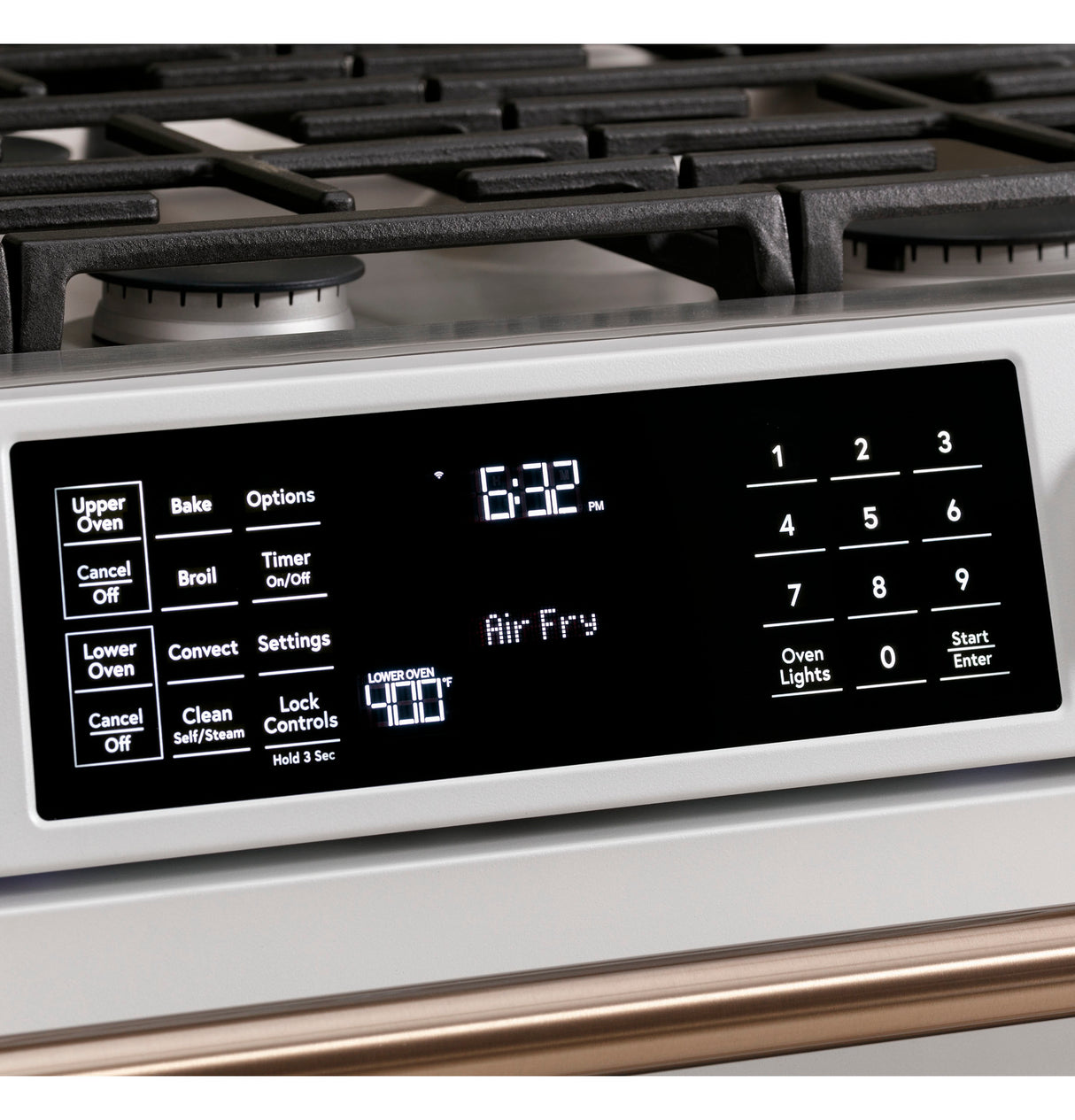 Caf(eback)(TM) 30" Smart Slide-In, Front-Control, Dual-Fuel, Double-Oven Range with Convection - (C2S950P4MW2)