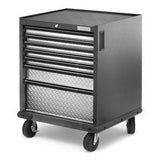 Premier Pre-Assembled 7 Drawer Modular Tool Storage Cabinet - Silver Tread