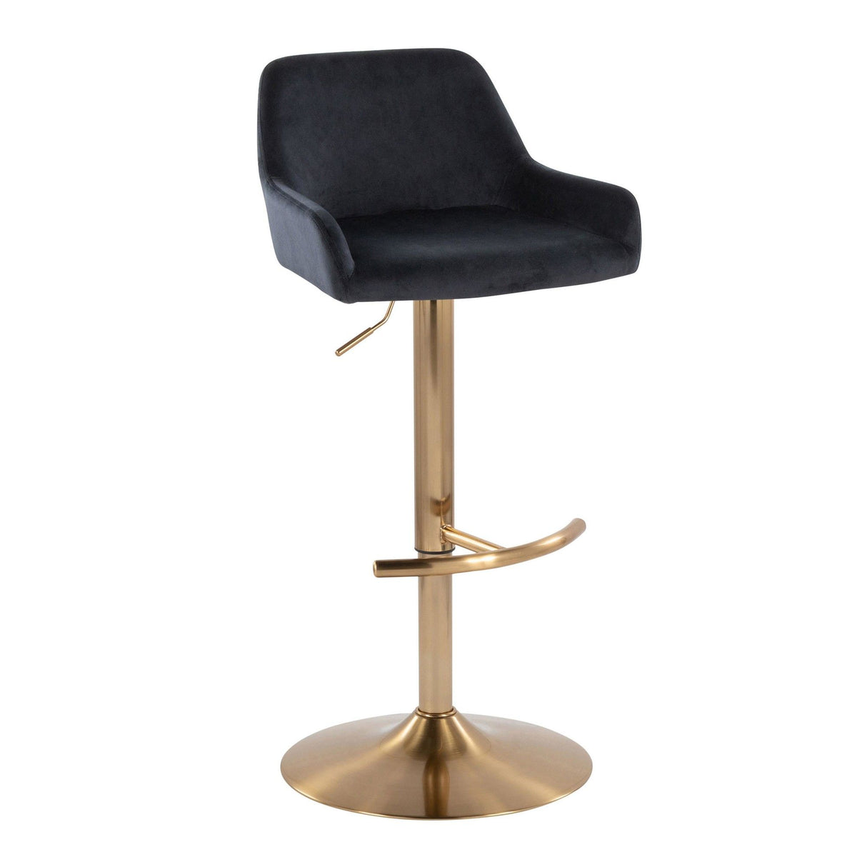 Daniella - Adjustable Barstool (Set of 2) - Gold Base