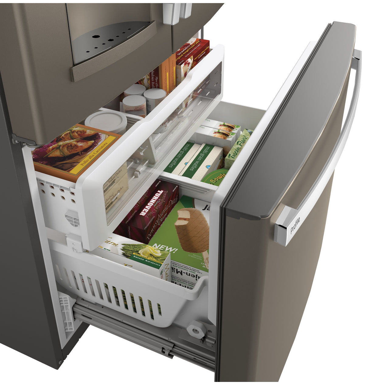 GE Profile(TM) Series ENERGY STAR(R) 27.7 Cu. Ft. French-Door Refrigerator with Hands-Free AutoFill - (PFE28KMKES)