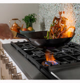 Caf(eback)(TM) 48" Commercial-Style Gas Rangetop with 6 Burners and Integrated Griddle (Natural Gas) - (CGU486P4TW2)