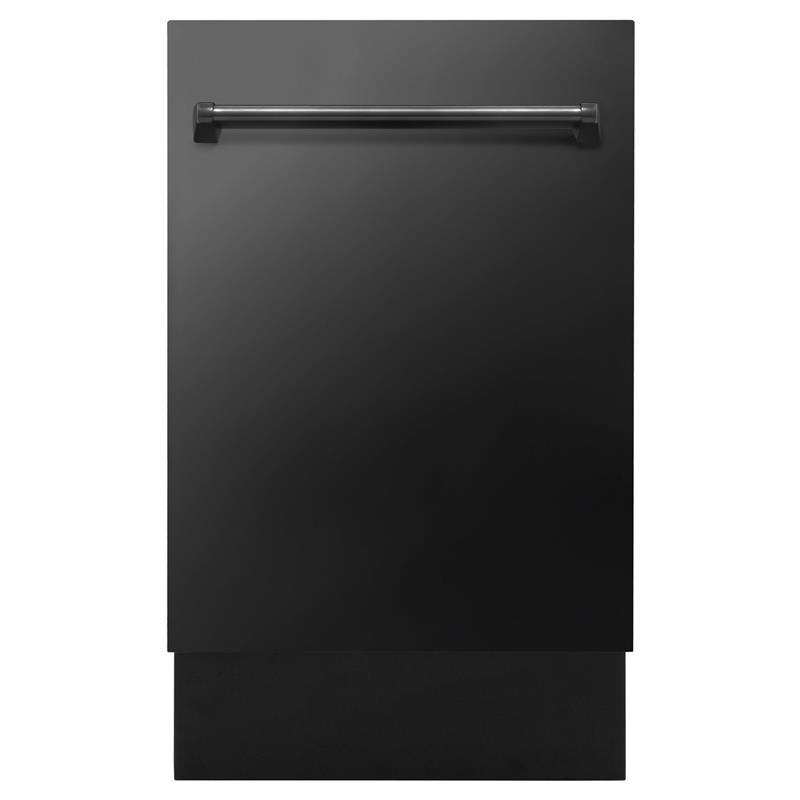 ZLINE 18" Tallac Series 3rd Rack Top Control Dishwasher with Traditional Handle, 51dBa [Color: Black Stainless Steel] - (DWVBS18)