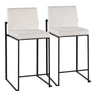 Fuji - High Back Counter Stool - Black Legs