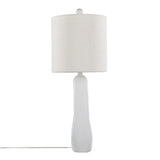 Moon - Table Lamp - White Marble, Gold Metal And White Shade