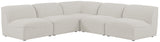 Miramar - Modular Sectional 5 Piece - Cream - Fabric - Modern & Contemporary