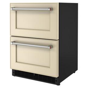 24" Panel-Ready Undercounter Double-Drawer Refrigerator