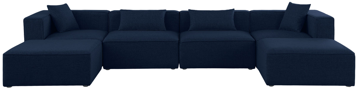 Cube - Modular Sectional 6 Piece - Navy - Modern & Contemporary