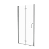 Bi-Fold Semi-Frameless Shower Doors In Matte With Clear Glass