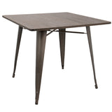 Oregon - 36" Farmhouse Dining Table - Antique And Espresso