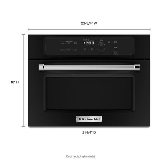 24" Built In Microwave Oven With 1000 Watt Cooking - Black