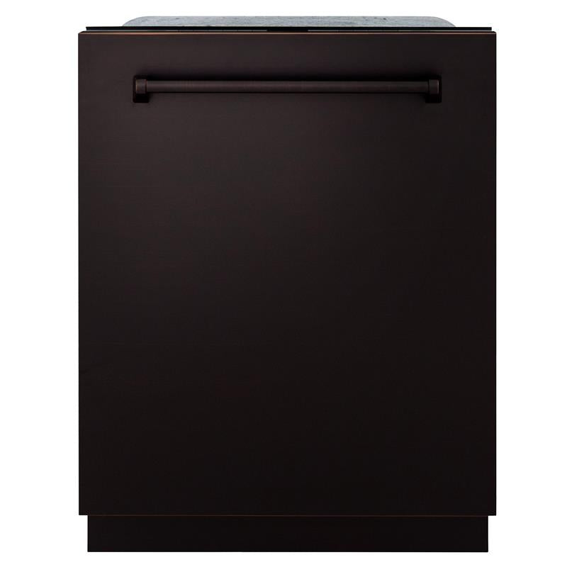 ZLINE 24" Monument Series 3rd Rack Top Touch Control Dishwasher with Stainless Steel Tub, 45dBa (DWMT-24) [Color: Oil Rubbed Bronze] - (DWMTORB24)