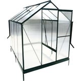 Polycarbonate Greenhouse, Heavy Duty Outdoor Aluminum Walk-In Green House Kit With Rain Gutter, Vent And Door For Backyard Garden