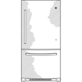 GE(R) ENERGY STAR(R) 21.0 Cu. Ft. Bottom-Freezer Refrigerator - (GDE21EYKFS)