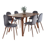 Folia Pebble - 7 Piece Mid Century Modern Dining Set