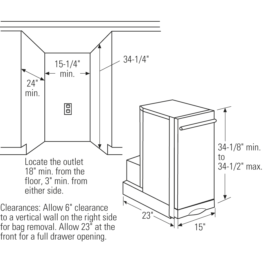 Universal 15" Built-In Compactor - (UCG1520NSS)