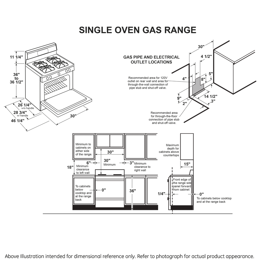 GE(R) 30" Free-Standing Gas Range - (JGB660DPBB)