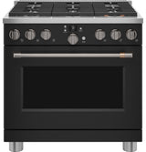 Caf(eback)(TM) 36" Smart Dual-Fuel Commercial-Style Range with 6 Burners (Natural Gas) - (C2Y366P3TD1)