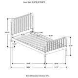 Jones - Twin Bed - White