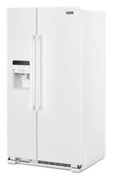 36" Wide Side-By-Side Refrigerator With Exterior Ice And Water Dispenser - 25 Cubic Feet - White