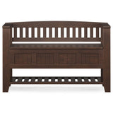 Acadian - Entryway Storage Bench With Shelf - Brown