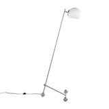 Eileen - Contemporary Floor Lamp - Nickel / White