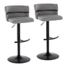 Cinch - Adjustable Barstool (Set of 2) - Black Base