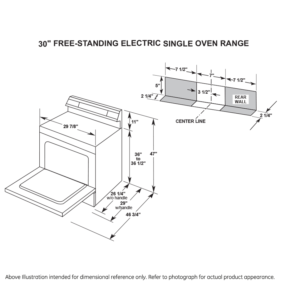 GE 30" Free-standing Electric Radiant Smooth Cooktop Range - (JB480DMWW)