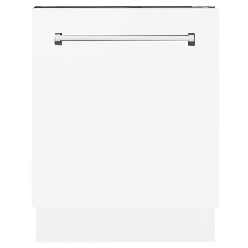 ZLINE 24" Tallac Series 3rd Rack Dishwasher with Traditional Handle, 51dBa (DWV-24) [Color: White Matte] - (DWVWM24)