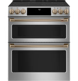 Caf(eback)(TM) 30" Smart Slide-In, Front-Control, Radiant and Convection Double-Oven Range - (CES750P2MS1)