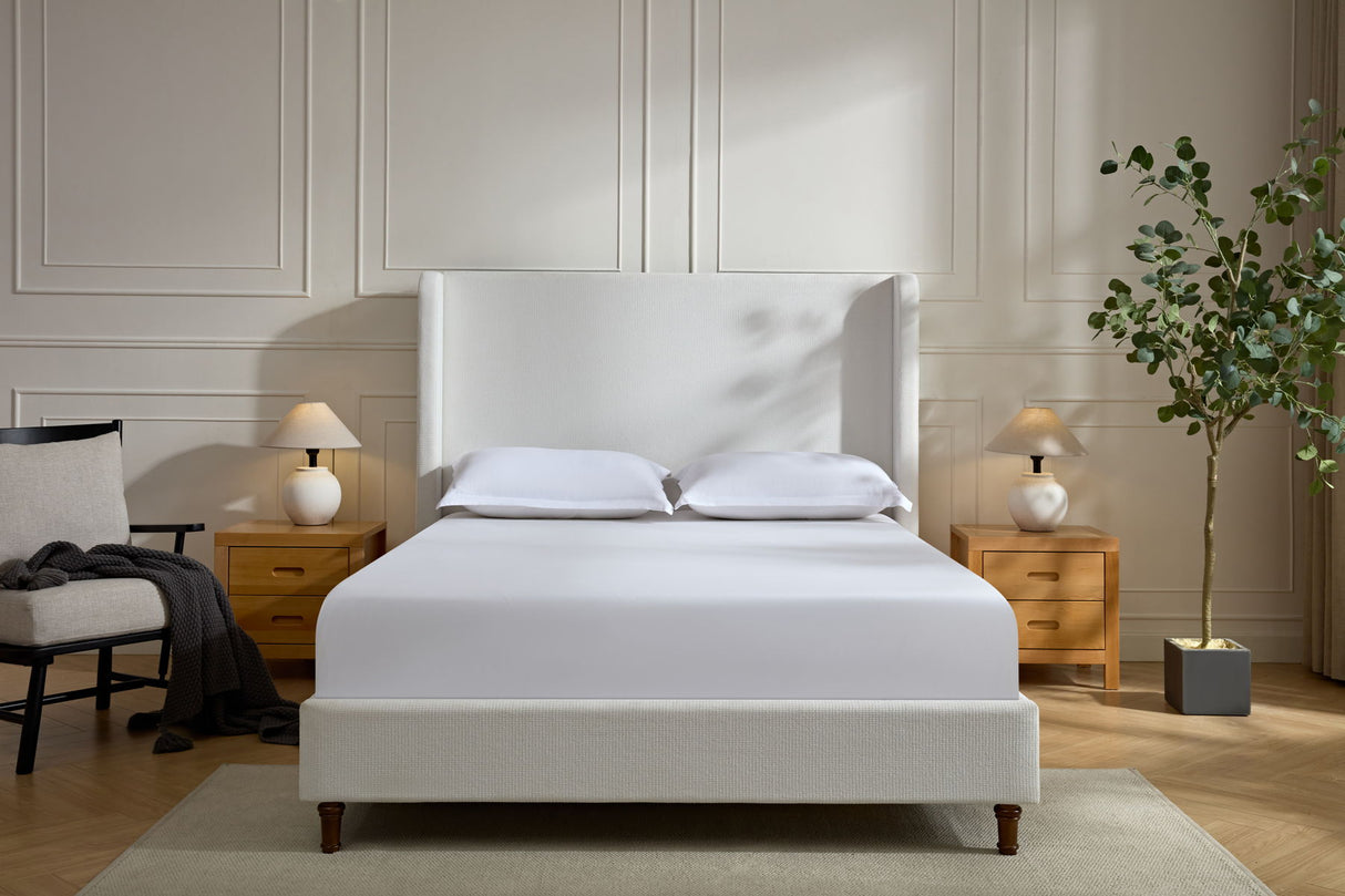 Harper - Tall Headboard Upholstered Bed / High Headboard / Elegant Simplicity / No Box Spring Needed