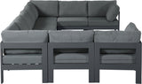 Nizuc - Outdoor Patio Modular Sectional 9 Piece - Grey