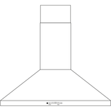 GE(R) 30" Wall-Mount Pyramid Chimney Hood - (JVW5301BJTS)