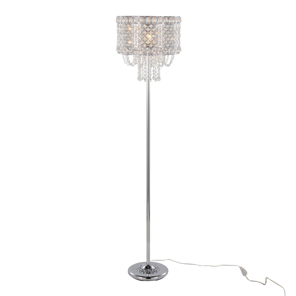 Droplets - 60" Metal Floor Lamp - Gray