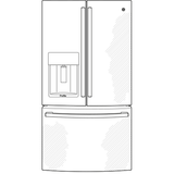 GE Profile(TM) Series ENERGY STAR(R) 22.1 Cu. Ft. Counter-Depth French-Door Refrigerator with Hands-Free AutoFill - (PYE22KELDS)