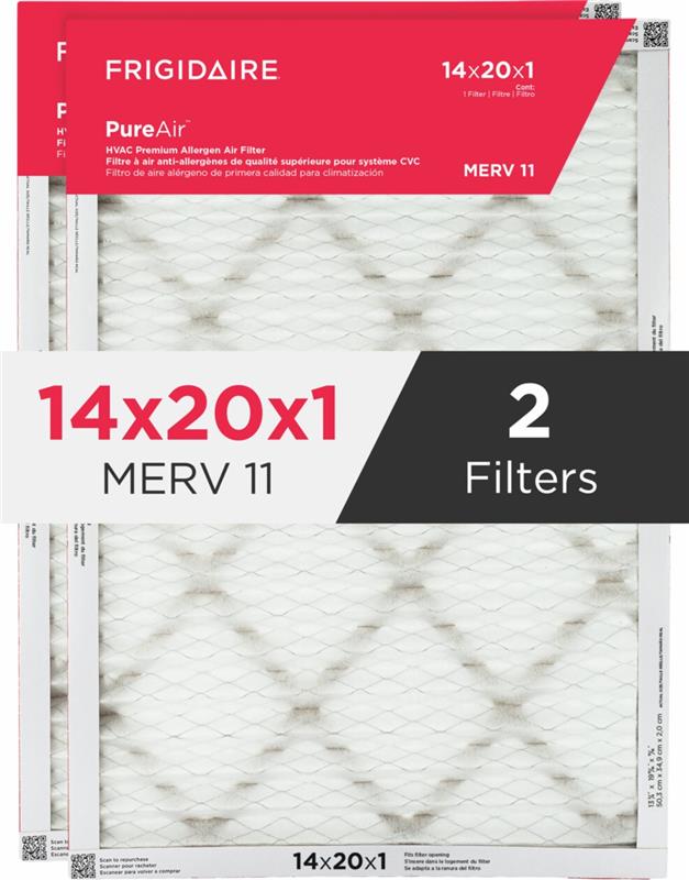 PureAir 14" x 20" x 1" MERV 11 Premium Allergen Air Filter - 2 Pack - (MHVAC1420112)