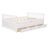 Full Size Daybed With Twin Size Trundle And Drawers, Full Size