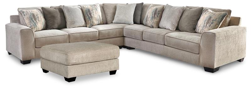 3-piece Sectional With Ottoman - (PKG001229)