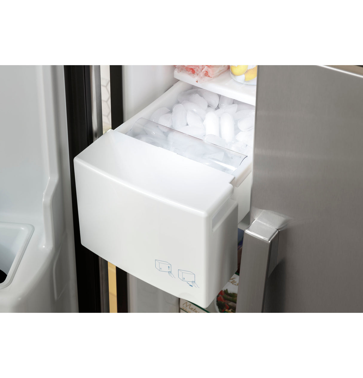 GE(R) 23.0 Cu. Ft. Side-By-Side Refrigerator - (GSS23GMPES)