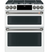 Caf(eback)(TM) 30" Smart Slide-In, Front-Control, Dual-Fuel, Double-Oven Range with Convection - (C2S950P4MW2)