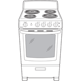 Hotpoint(R) 24" Electric Free-Standing Front-Control Range - (RAS240DMWW)